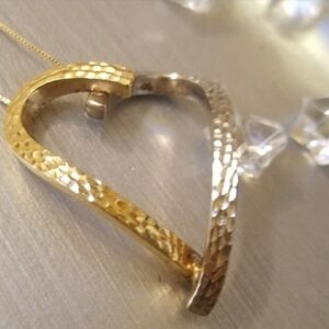 14KT GOLD Two Toned Heart Necklace a FABULOUS CHRISTMAS GIFT ❤️for your Wife!!